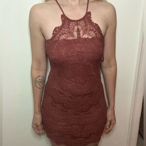 Intimately Free People Rust Lace Dress